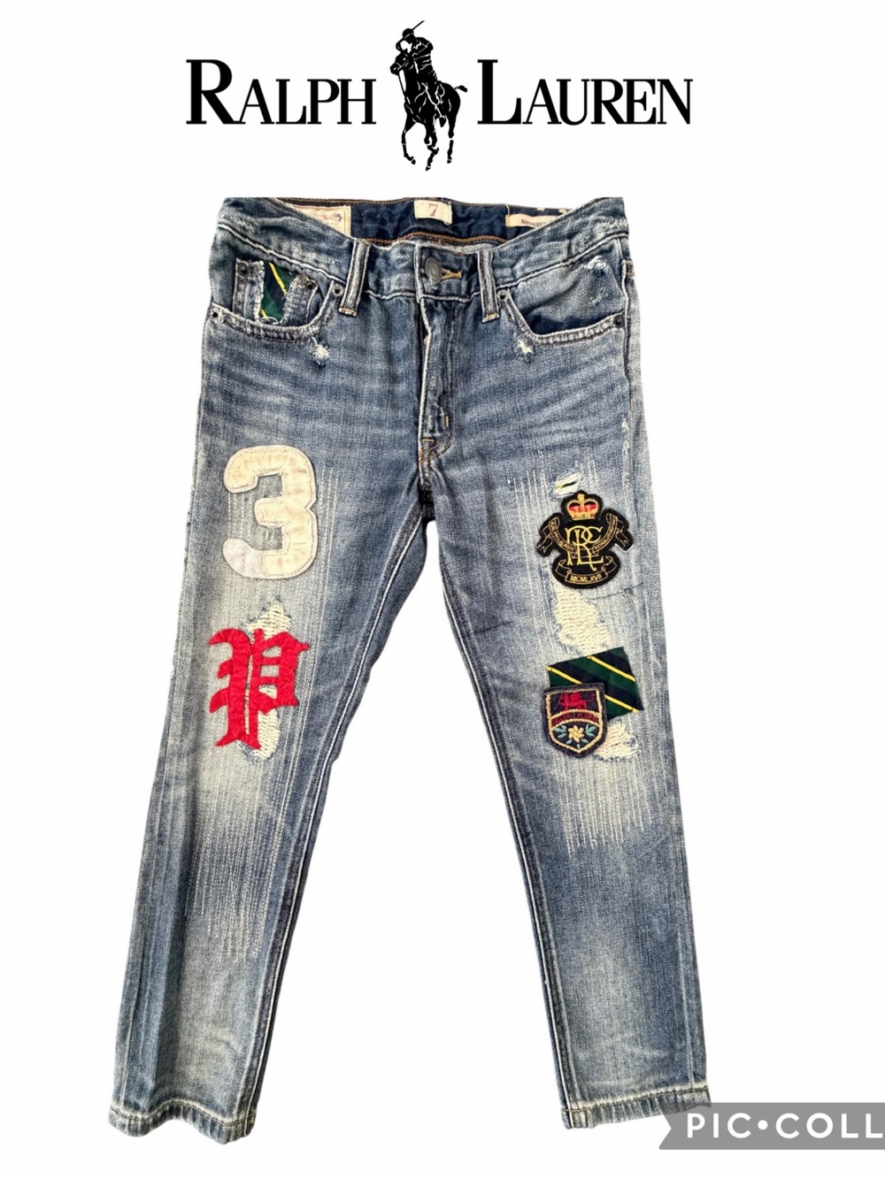 Polo Ralph Lauren Astor Slim Boyfriend Jeans girls size 7 NWOT $155